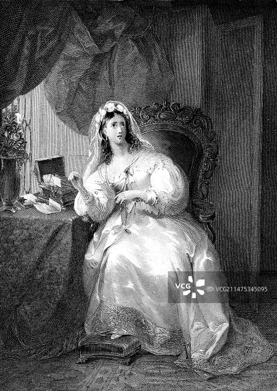 19世纪的西西里新娘图片素材