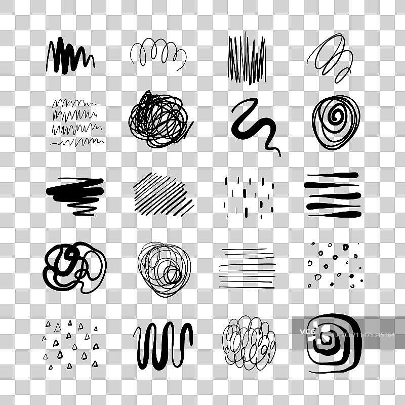 手绘钢笔涂鸦合集图片素材