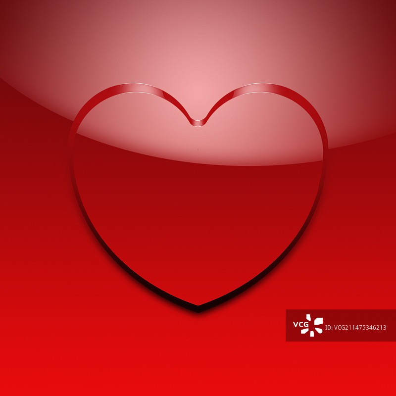 红色心形插图图片素材