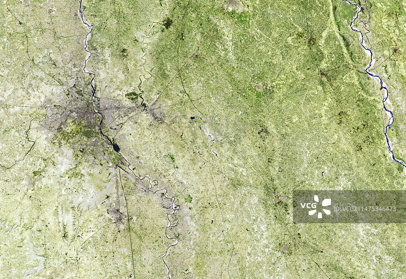 1989年新德里的城市发展图片素材