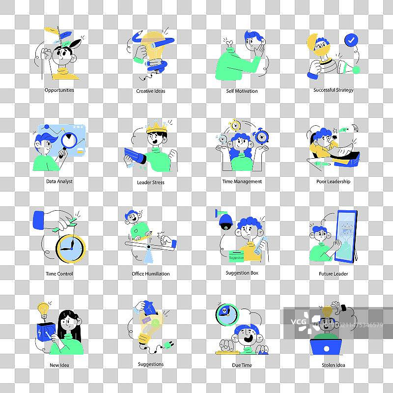 领导力迷你涂鸦图片素材