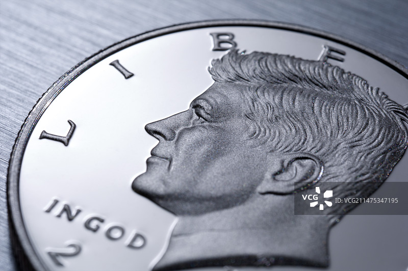 美国五角硬币细节图片素材