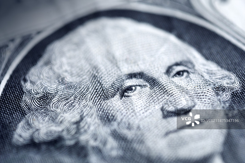 乔治·华盛顿与美元纸币图片素材