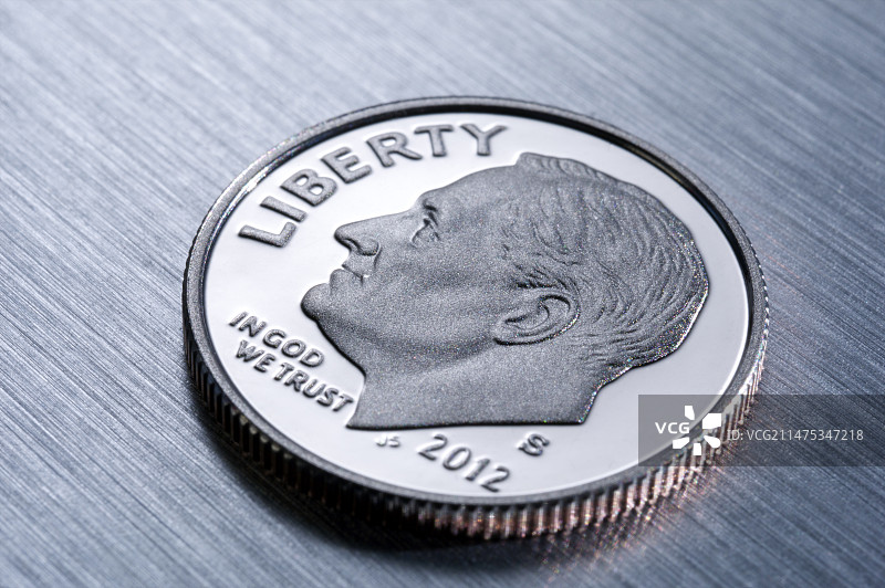 美国一角硬币图片素材