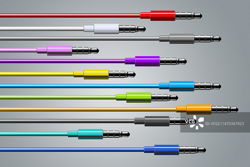 彩色电缆图片素材