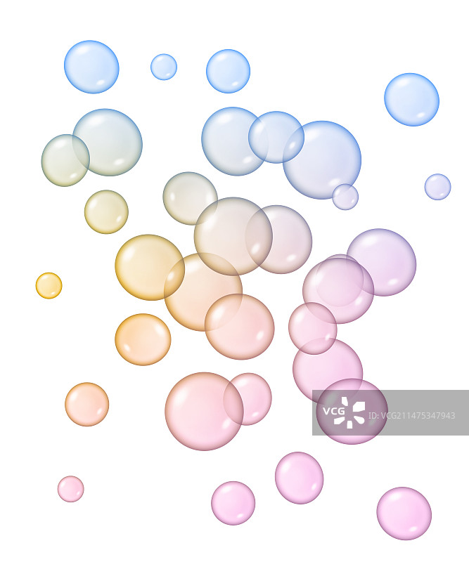 气泡插画图片素材
