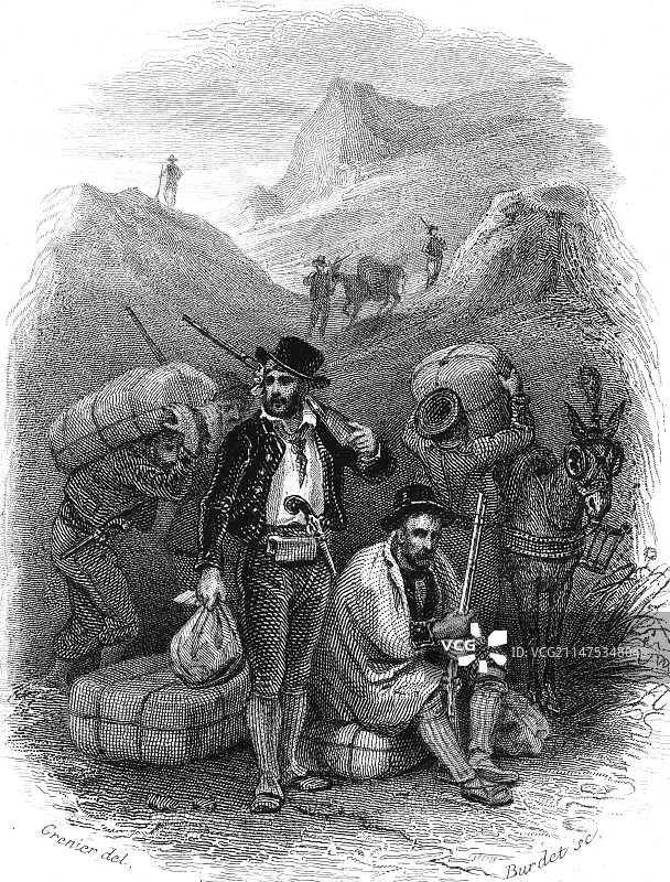 19世纪走私者图片素材