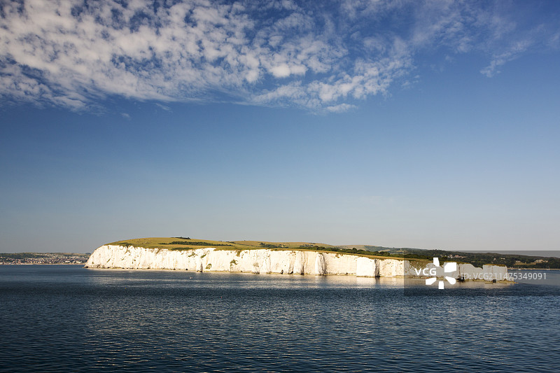 英国多塞特海岸的老哈里岩图片素材