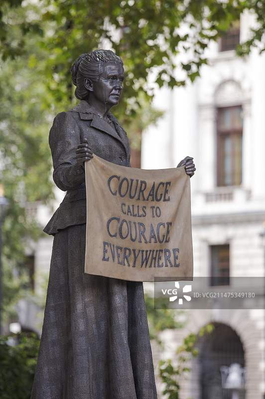 英国伦敦米利森特·加勒特·福西特雕像图片素材