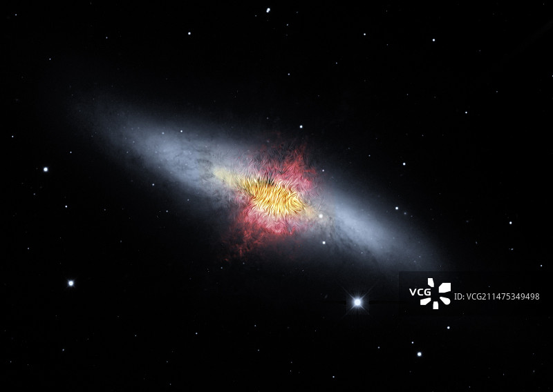 雪茄星系 (M82) 光学图像图片素材