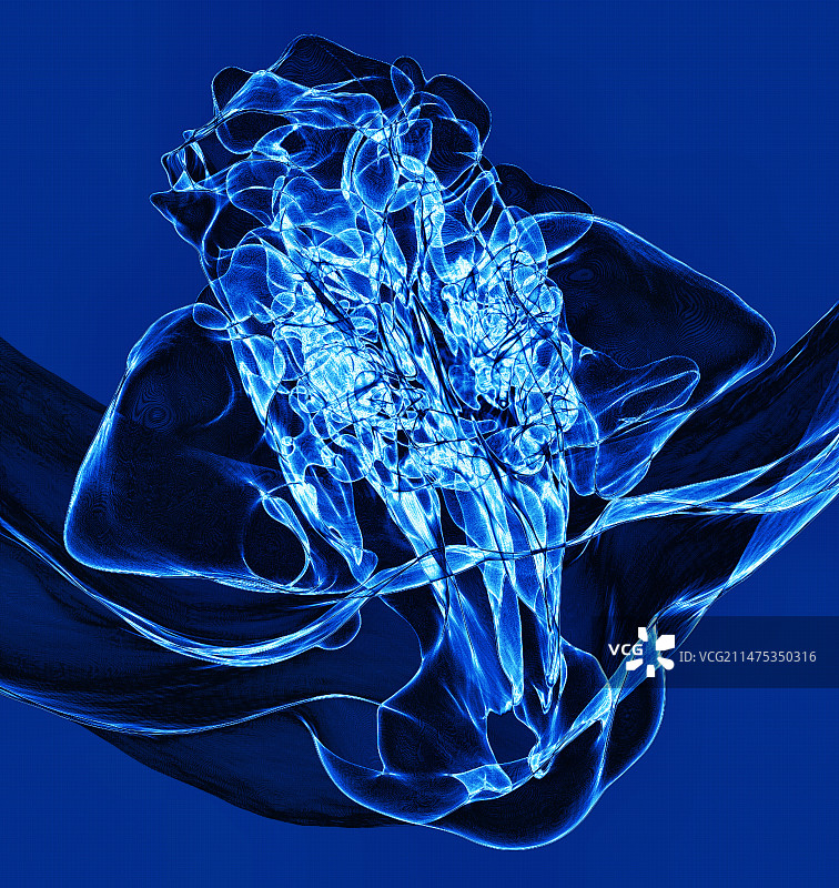 鼻旁窦和鼻子3D CT扫描图片素材