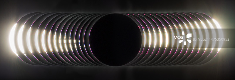 日全食全食阶段延时序列图片素材