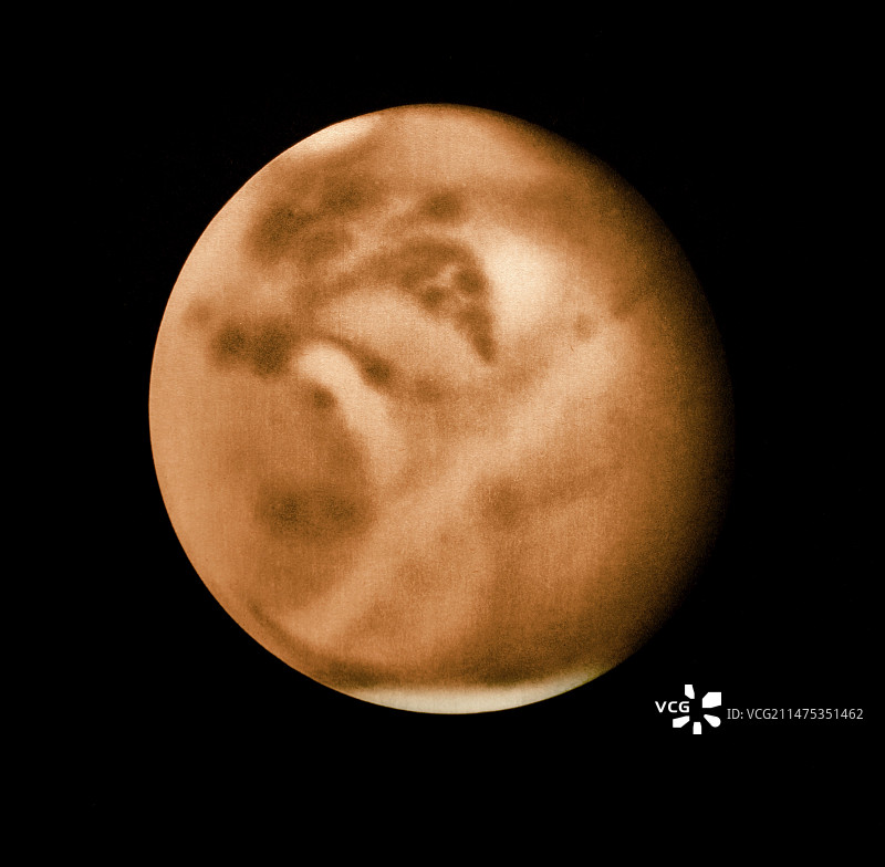 1935年安东尼阿第在巴黎默东绘制的火星图图片素材