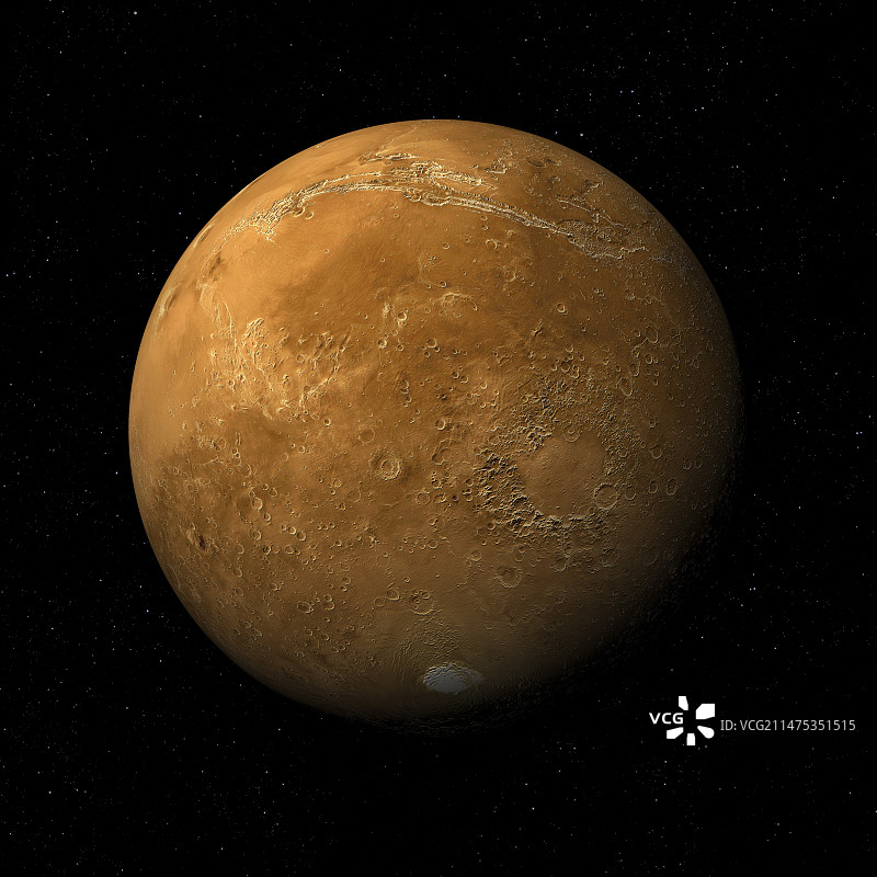 火星阿尔吉尔盆地至水手号峡谷插图图片素材