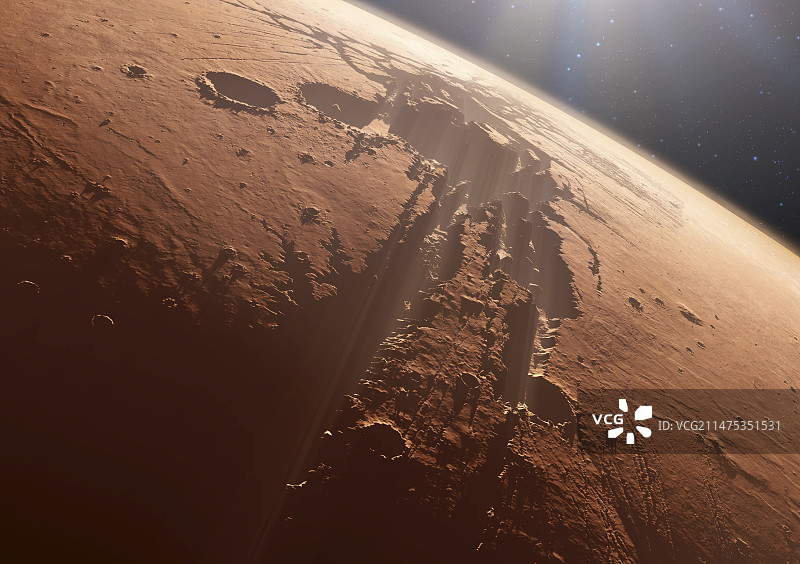 火星水手号峡谷插图图片素材