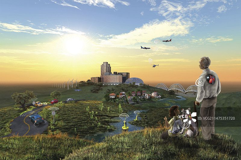 网络物理网络系统，例证图片素材