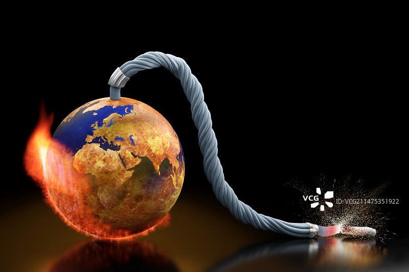 全球变暖概念艺术作品图片素材