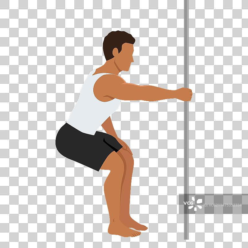 男人伸展背阔肌图片素材