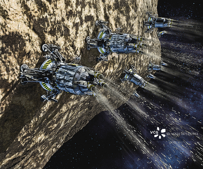 偏转威胁地球的小行星插图图片素材