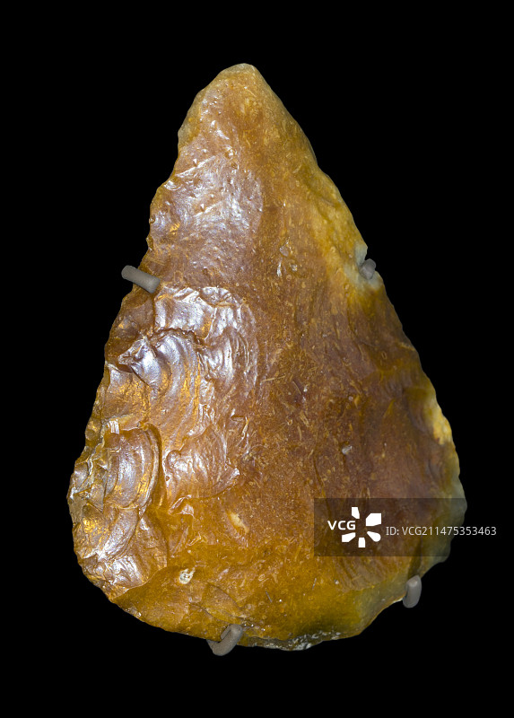 新石器时代燧石手斧图片素材