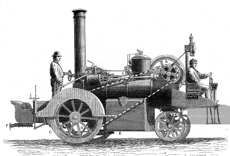 19世纪的洛茨蒸汽机图片素材