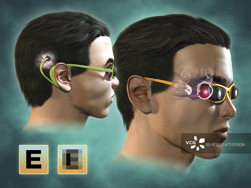 未来仿生眼插画图片素材