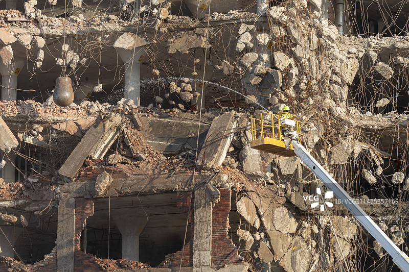 美国罗克艾兰犁公司大楼拆除图片素材