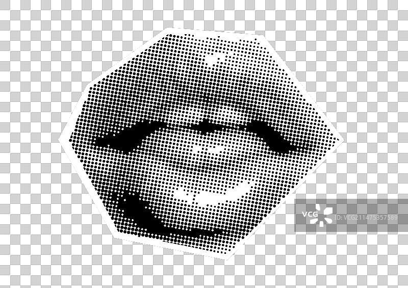 嘴唇和舌头微笑剪贴画套装图片素材