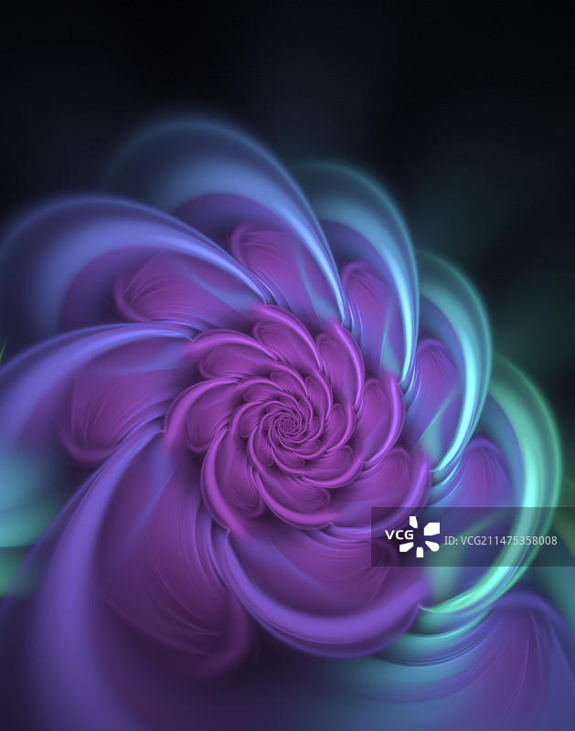 分形玫瑰色螺旋图片素材