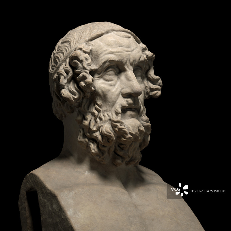 诗人荷马雕像图片素材