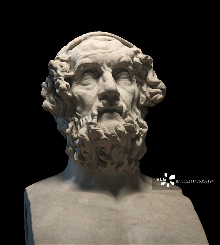 诗人荷马雕像图片素材