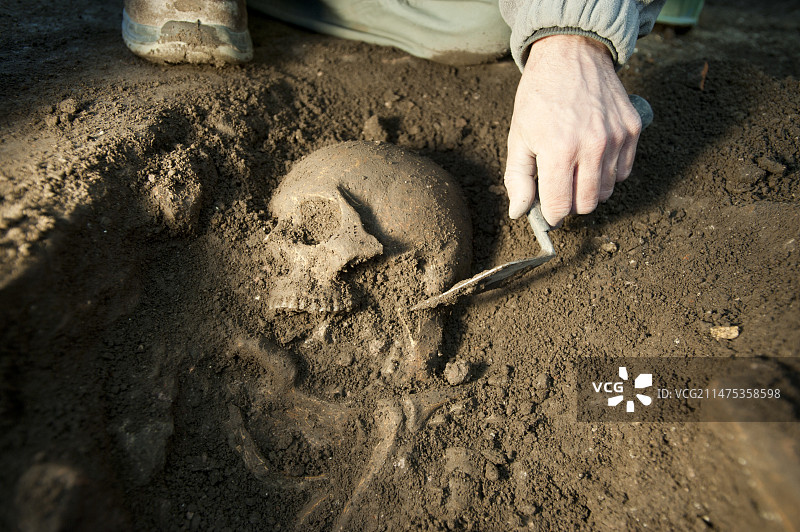 罗马出土僧侣骨架图片素材