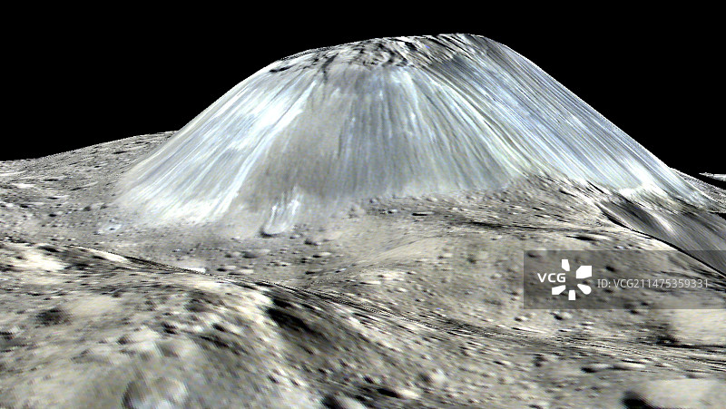 谷神星阿胡纳山卫星图像图片素材