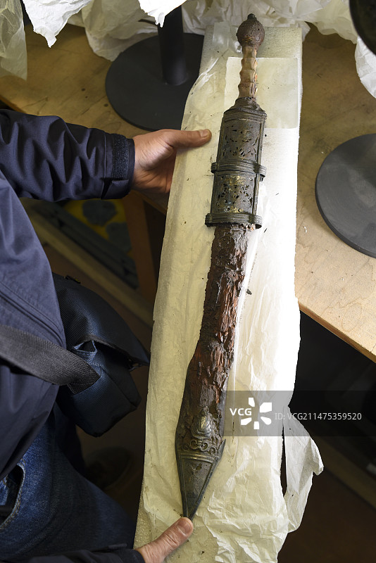 庞贝古城的角斗士剑图片素材