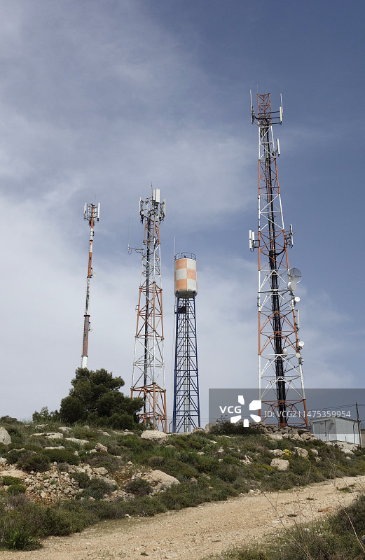 西岸的通信桅杆图片素材