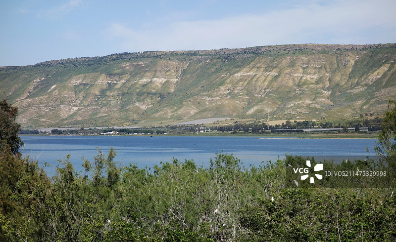 加利利海和戈兰高地图片素材