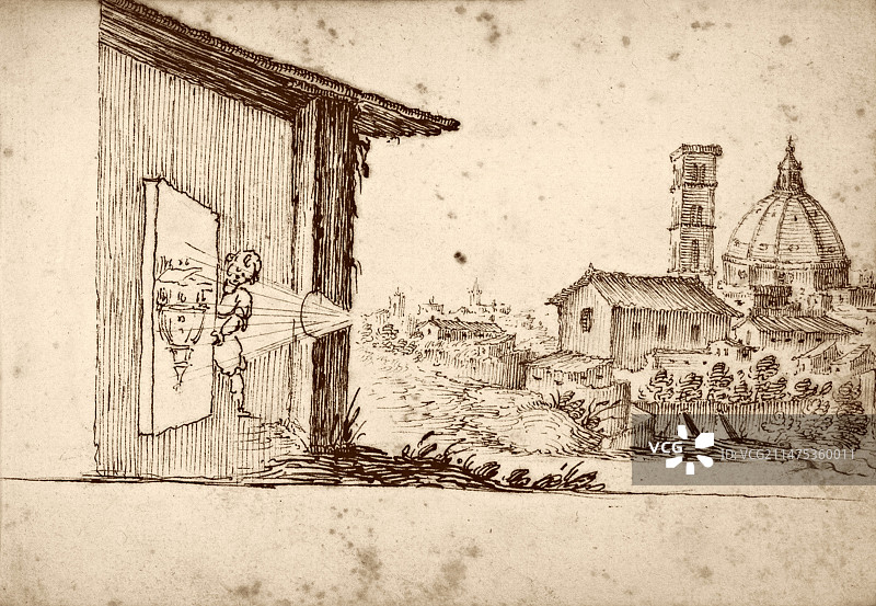 17世纪的暗箱图片素材