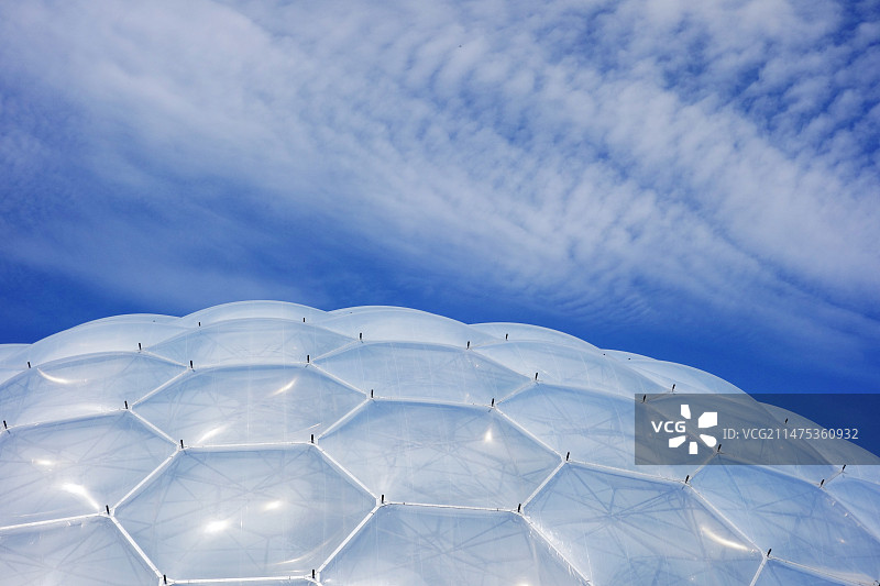 英国伊甸园项目充气网格穹顶图片素材