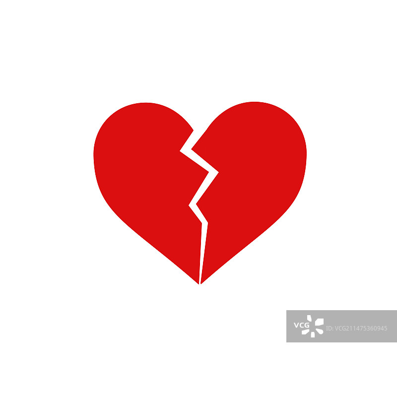 破碎的心插画图片素材