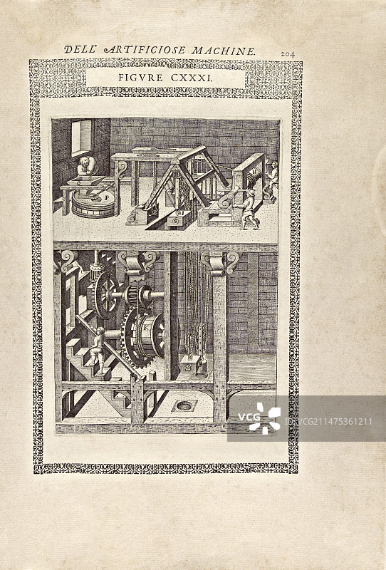 16世纪的水力磨坊图片素材