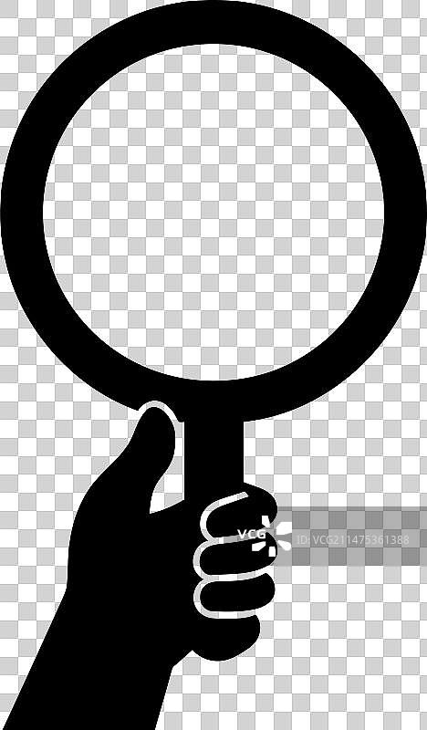 造型师手持镜子图标图片素材