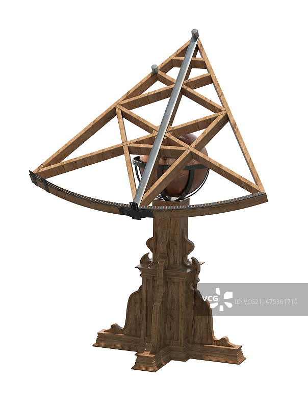 第谷·布拉赫的三角六分仪插图图片素材