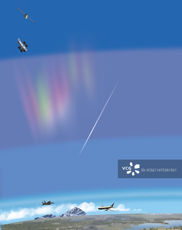 地球大气层插图图片素材