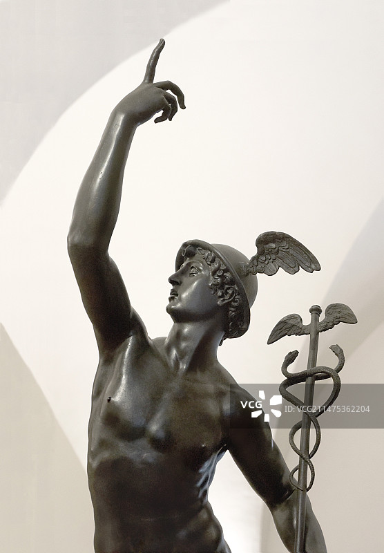 墨丘利青铜雕塑图片素材