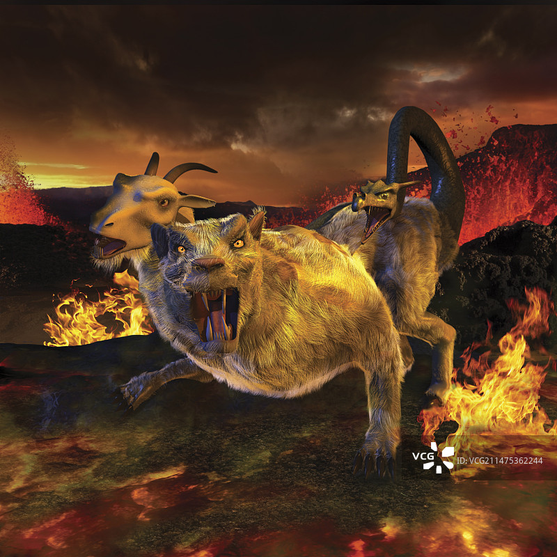 奇美拉插图图片素材