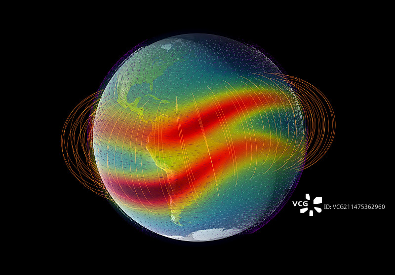 地球电离层参考模型图片素材