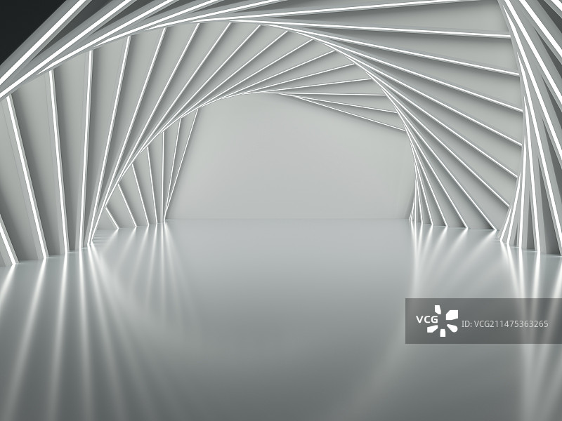 现代曲面室内空间图片素材