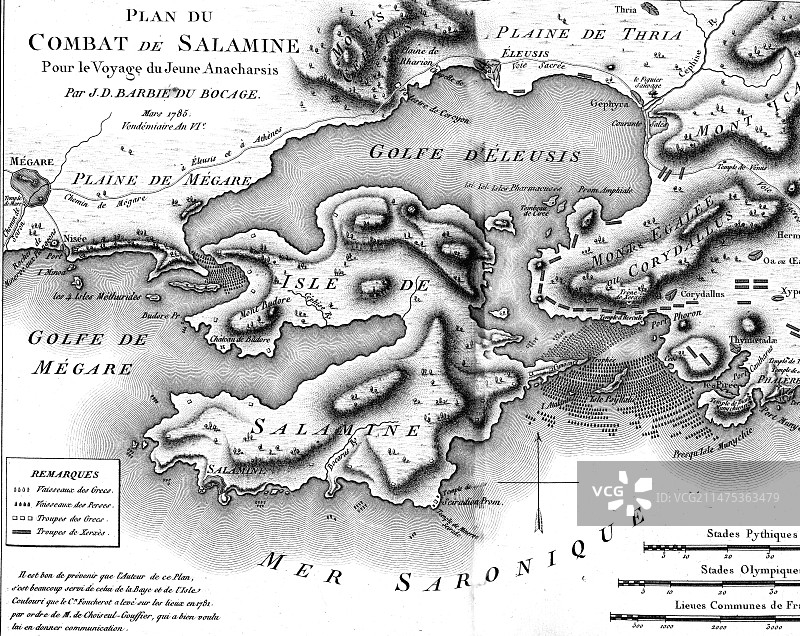 萨拉米斯战役历史地图图片素材