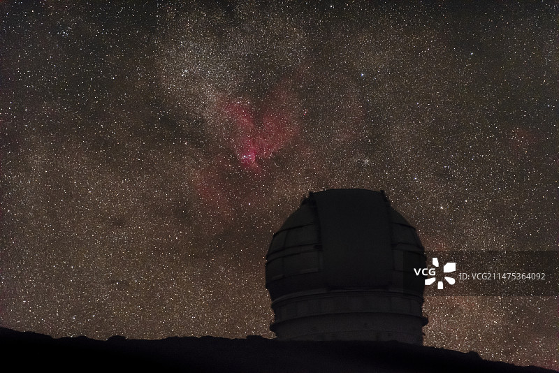 格兰特坎望远镜上空的银河图片素材