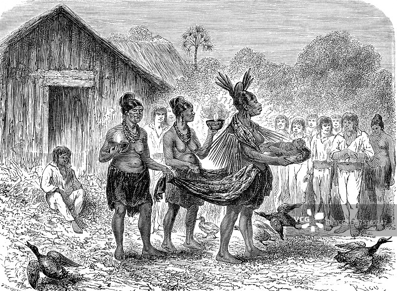 19世纪60年代南美洲的圣诞女王传统图片素材